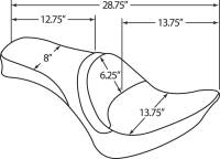 Drag Specialties - Drag Specialties One-Piece Solo Style Seat with Driver Backrest Option - Smooth - 0802-0729 - Image 4