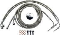 LA Choppers - LA Choppers Stainless Steel Brake Line Kit - 15-17in. Ape Hangers - LA-8050B16 - Image 1