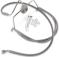 Drag Specialties - Drag Specialties Extended Stainless Steel Front Brake Line Kit - Clear Coated - 16in./36in. - 644410-6 - Image 1