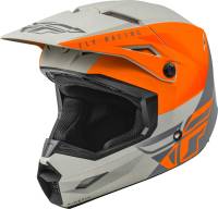 Fly Racing - Fly Racing Kinetic Straight Edge Youth Helmet - 73-8638YL - Matte Orange/Gray - Large - Image 1