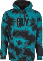 Fly Racing - Fly Racing Fly Tie-Dye Pullover Hoodie - 354-0261X - Turquoise/Black - X-Large - Image 1