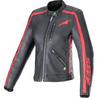 Alpinestars - Alpinestars Stella Dyno Leather Womens Jacket - 3113924-1346-XL - Black/Haute Red - X-Large - Image 1