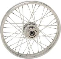 Drag Specialties - Drag Specialties Laced 40 Spoke Front Wheel - 21x2.15 - Chrome (Single Disc) - 0203-0634 - Image 1