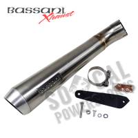 Bassani Manufacturing - Bassani Manufacturing 4in. Short Megaphone Mufflers for Low-Mount without Catalytic Converter Mufflers - 8F127SS - Image 2