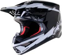 Alpinestars - Alpinestars Supertech S-M10 Ampress Helmet - 8300823-1211-M - Black/White Matte - Medium - Image 1