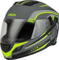 G-Max - G-Max FF-18 Drift Helmet - F1181338 - Matte Gray/Hi-Vis - 2XL - Image 1