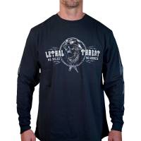 Lethal Threat - Lethal Threat Flash and Bones Long Sleeve Shirt - LS20889M - Black/White - Medium - Image 1