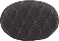 Drag Specialties - Drag Specialties Oval Sissy Bar Pad - Double Diamond - Silver Stitch - 0822-0429 - Image 1