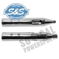 S&S Cycle - S&S Cycle MK45 4-1/2in. Performance Muffler - Chrome with Black/Machined Thruster End Caps - 550-0665 - Image 4