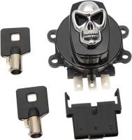 Drag Specialties - Drag Specialties Skull Ignition Switch - Gloss Black - 2106-0423 - Image 1