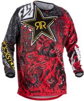 Fly Racing - Fly Racing Kinetic Rockstar Jersey (2018) - 371-661L - Red/Black - Large - Image 1