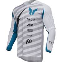 Thor - Thor Launchmode Vented Raid Jersey - 2910-8252 - White/Gray - Large - Image 1