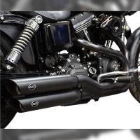 S&S Cycle - S&S Cycle Slash-Cut Slip On Mufflers - Black Ceramic - 550-0724 - Image 1