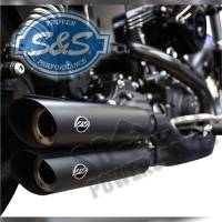 S&S Cycle - S&S Cycle Slash-Cut Slip On Mufflers - Black Ceramic - 550-0724 - Image 4