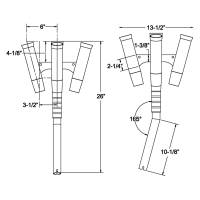 TACO Marine - TACO Olympic 5-Rod Holder Cluster - Image 2