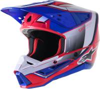 Alpinestars - Alpinestars S-M5 Sail Helmet - 8306823-2387-XXL - White/Diva Pink/Enamel/Blue Glossy - 2XL - Image 1