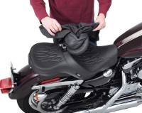 Drag Specialties - Drag Specialties The Convertible Ez Glide II Backrest with Built-In Rain Cover - Large - Smooth Backrest - 0822-0460 - Image 4