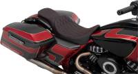 Drag Specialties - Drag Specialties Predator 2-Up Double Diamond Seats - Red Thread - 0801-1272 - Image 2