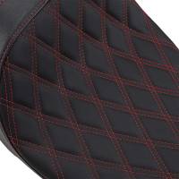 Drag Specialties - Drag Specialties Predator 2-Up Double Diamond Seats - Red Thread - 0801-1272 - Image 3
