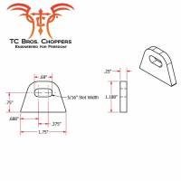 TC Bros - TC Bros Weld On Mounting Tabs - Style 5 - 104-0039 - Image 2