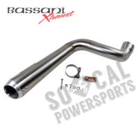 Bassani Manufacturing - Bassani Manufacturing 4in. Short Megaphone Mufflers for High-Mount without Catalytic Converter Mufflers - 8F227SS - Image 2
