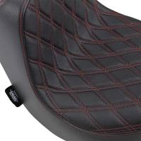 Drag Specialties - Drag Specialties Predator III Seat - Double Diamond - Red Thread - 0802-1190 - Image 3