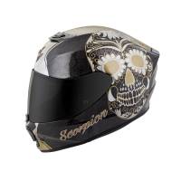 Scorpion - Scorpion EXO-R420 Sugarskull Helmet - 42-1223 - Black/Gold - Small - Image 1