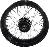 Drag Specialties - Drag Specialties Replacement Rear Laced Wheel - 17in. x 4.5in. - Gloss Black - 0204-0575 - Image 2