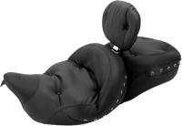 Mustang - Mustang Regal Studded Super Touring Seat with Driver Backrest - Black Studs - 79609 - Image 1