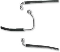 Drag Specialties - Drag Specialties Standard Length Front Stainless Steel Brake Line Kit - Black Vinyl - 691183-BLK - Image 2