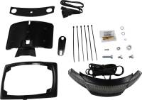 Ciro - Ciro Tail Light and License Plate Mount - Black with Clear Smoked Lens - 40052 - Image 1