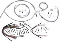 Burly Brand - Burly Brand Extended Cable/Brake Line Kit for 18in. Gorilla Handlebars - Stainless Steel - B30-1096 - Image 1