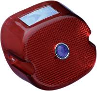 Drag Specialties - Drag Specialties Laydown Taillight Lens with Top Tag Window - Red - 12-0018C-BC446 - Image 2