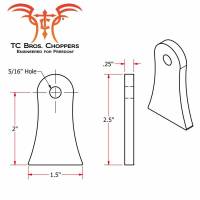 TC Bros - TC Bros Weld On Vintage Style Mounting Tabs - Style 7 - 104-0041 - Image 2