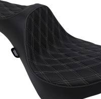 Drag Specialties - Drag Specialties Predator III Seat - Double Diamond - Silver Thread - 0802-1146 - Image 3