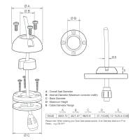 Scanstrut - Scanstrut Large Deck Seal Connector - 1.57" Cable - .59" - Image 2