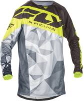 Fly Racing - Fly Racing Kinetic Crux Jersey - 370-520S - Black/Hi-Vis - Small - Image 1
