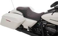 Drag Specialties - Drag Specialties Predator III Seat - Double Diamond - Red Thread - 0801-1116 - Image 2
