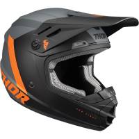 Thor - Thor Sector Chev Youth Helmet - 0111-1478 - Charcoal/Orange - Small - Image 1