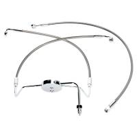 Magnum - Magnum Clear Coated XR Stainless Front Brakeline Kit - 27in. Upper Brake Length - SSC1305-27 - Image 1