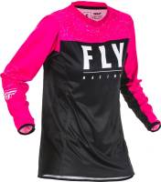 Fly Racing - Fly Racing Lite Girls Youth Jersey - 373-626YS - Neon Pink/Black - Small - Image 1