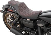 Drag Specialties - Drag Specialties Predator III Seat - Double Diamond - Red Thread - 0803-0604 - Image 1
