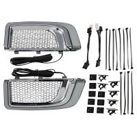 Kuryakyn - Kuryakyn Tracer LED Fairing Lower Grills - Chrome - 5063 - Image 1