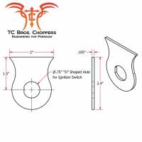 TC Bros - TC Bros Weld On Ignition Switch Mounting Tab - 3/4in. - 104-0049 - Image 2