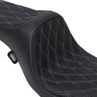 Drag Specialties - Drag Specialties Predator III Seat - Double Diamond - Silver Thread - 0803-0603 - Image 3
