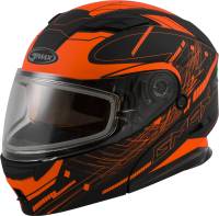G-Max - G-Max MD-01S Wired Helmet - G2014694 TC-26 - Black/Hi-Vis Orange - Small - Image 1