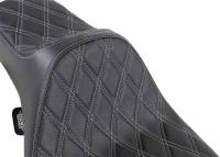 Drag Specialties - Drag Specialties Extended Reach Predator III Seat - Double Diamond, Silver Thread - 0801-1370 - Image 3