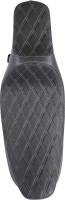 Drag Specialties - Drag Specialties Extended Reach Predator III Seat - Double Diamond, Silver Thread - 0801-1370 - Image 4