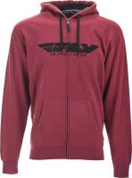 Fly Racing - Fly Racing Corperate Zip-Up Hoody  - 354-0199S - Burgandy/Heather - Small - Image 1