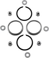 James Gasket - James Gasket Exhaust Port Gasket Kit - Graphite Wire Gaskets and Chrome Acorn Nuts - 65324-83-KWG1 - Image 1